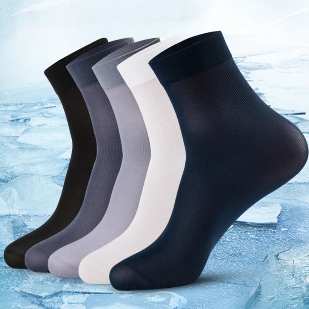 Silk Sock Bamboo - 10pairs Fashion Breathable Men Ice Silk