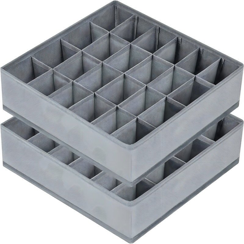 24 Grid Foldable Storage Organ - Sock Organizer Tray ulasan dan harga