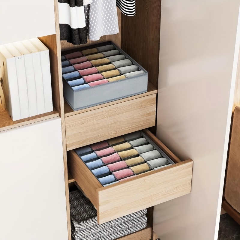 24 Grid Foldable Storage Organ - Sock Organizer Tray ulasan dan harga