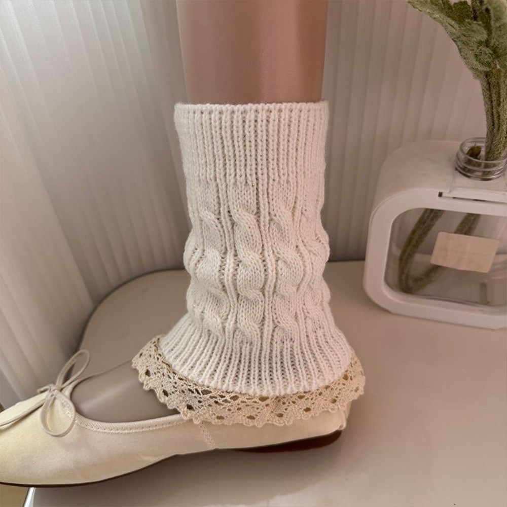 Vintage Lace Ruffle Hem Knit L - Boot Sock Slouchy ulasan dan harga