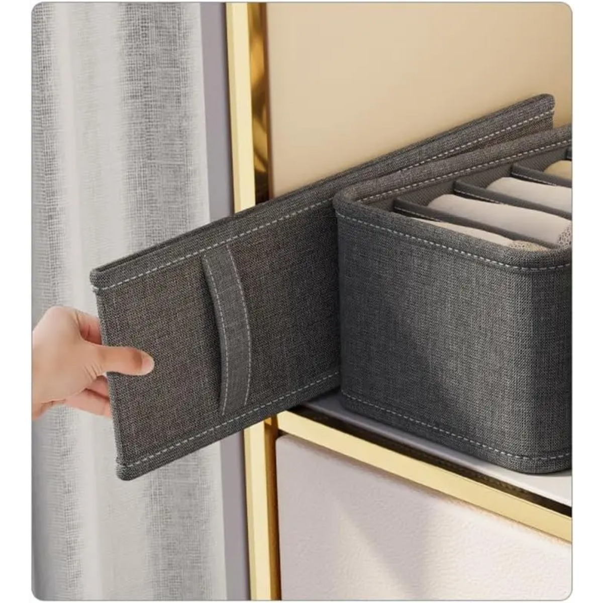 Drawer Fabric Foldable Cabinet - Sock Organizer Tray ulasan dan harga