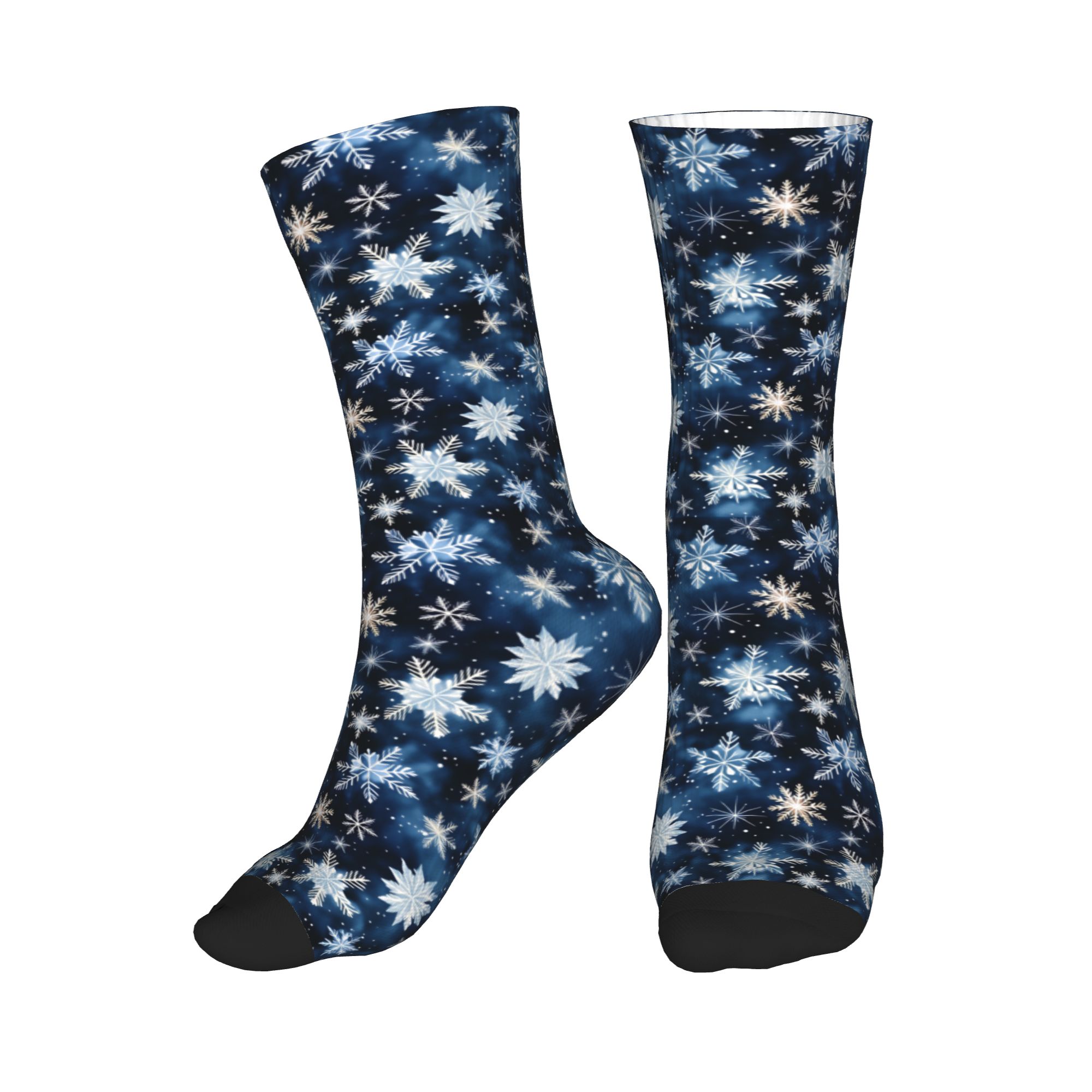 Navy Blue Snowflake Pattern Me - Dress Sock Men ulasan dan harga