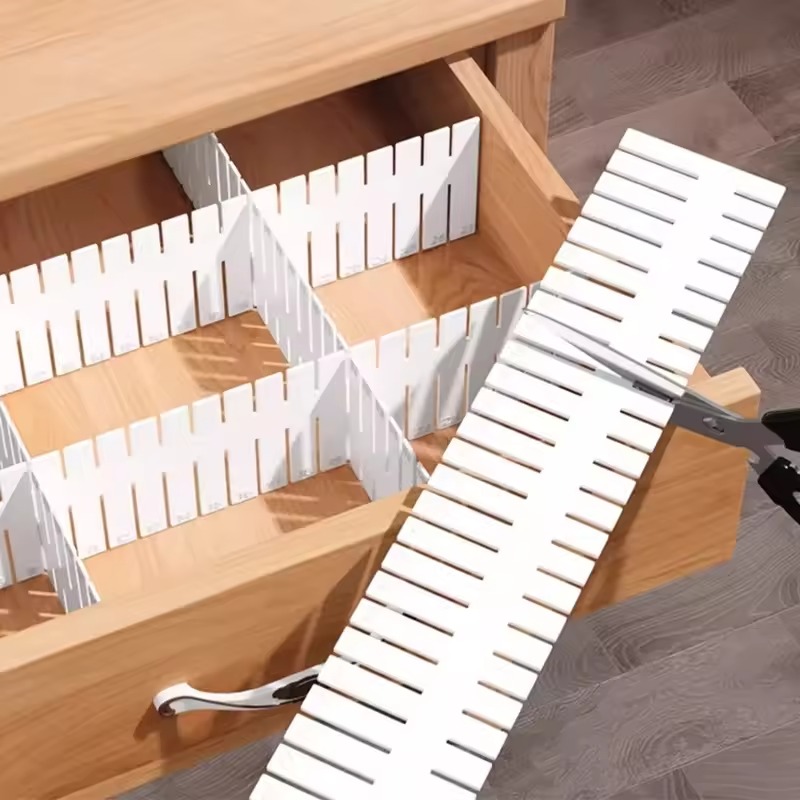 4/8/12PCS Adjustable Drawer Di - Sock Organizer Tray ulasan dan harga