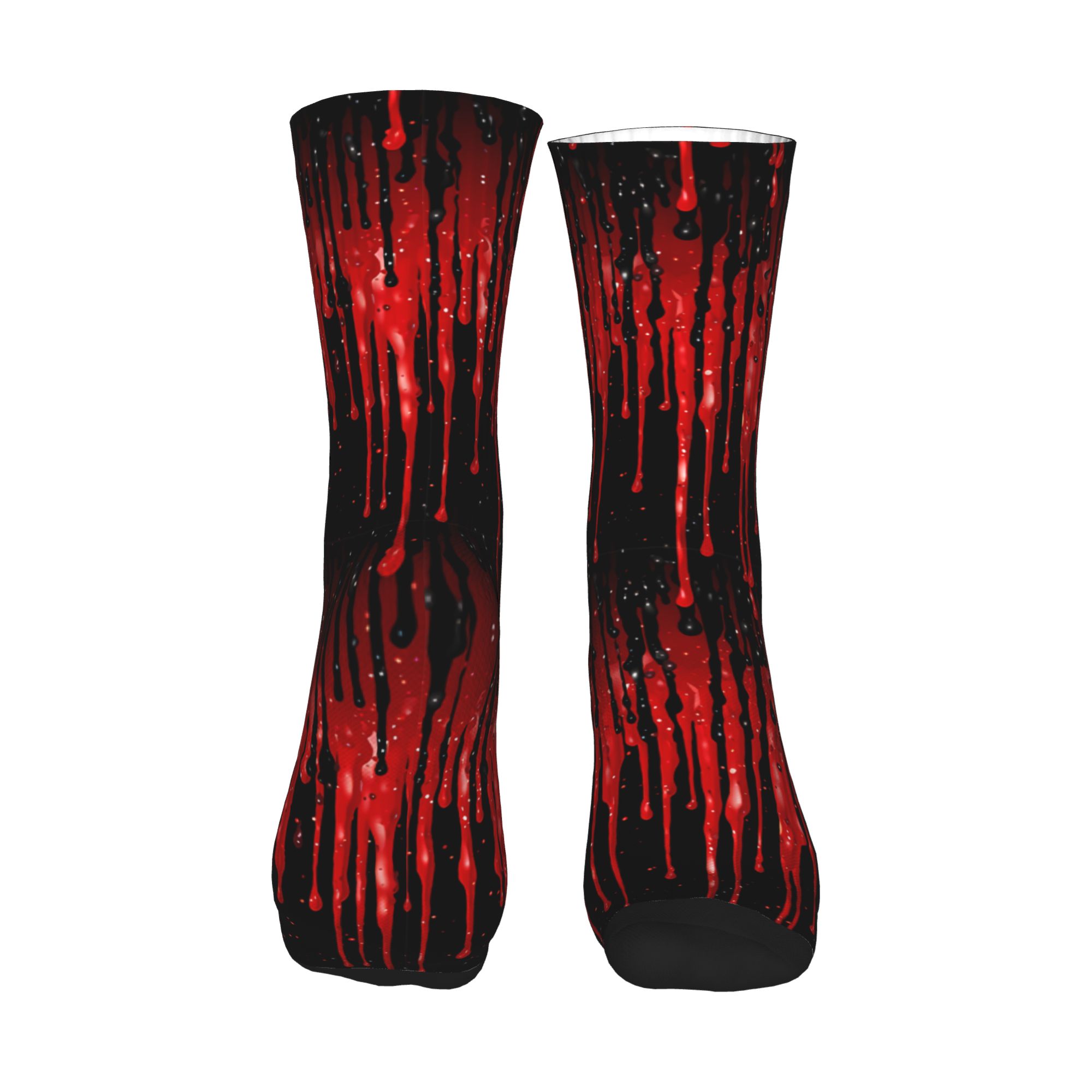 Dripping Red Liquid Pattern  M - Dress Sock Men ulasan dan harga
