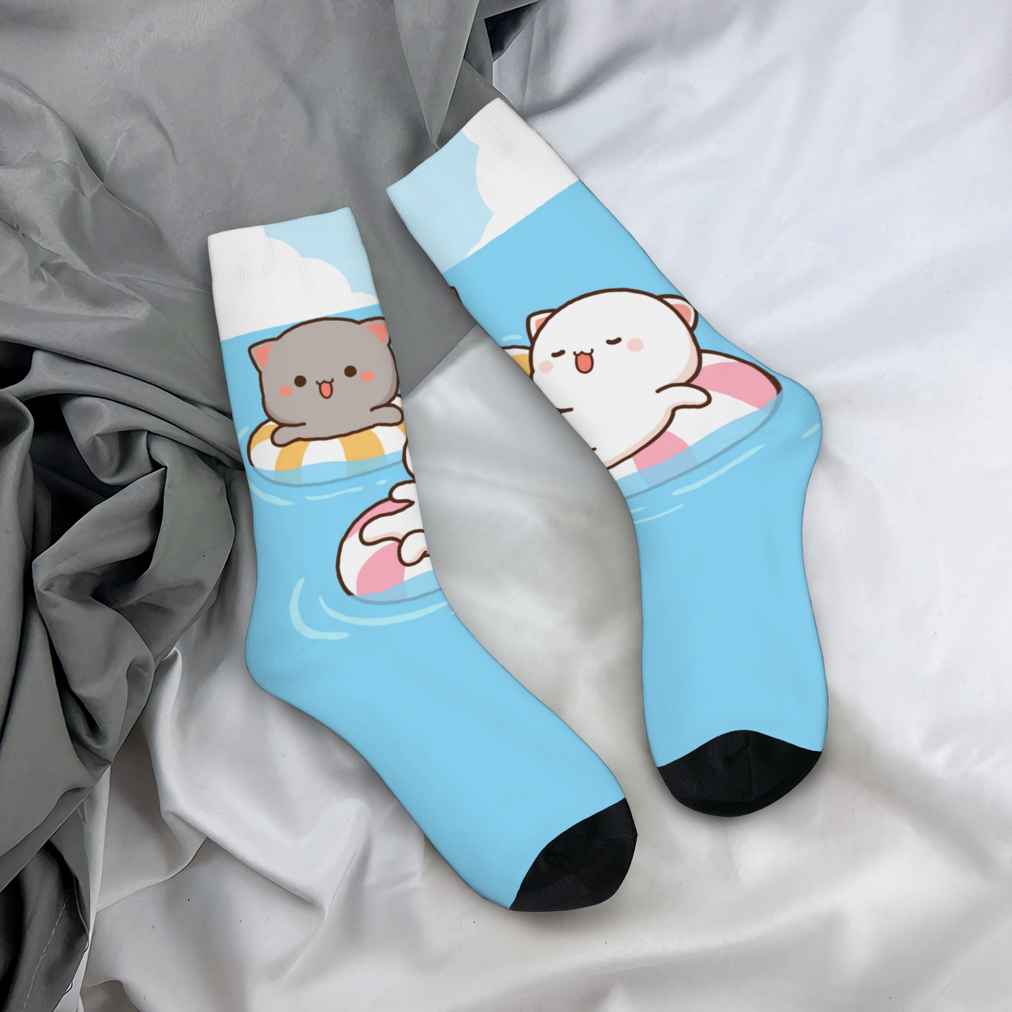 Custom Some Cute Gifs Of Mochi - Dress Sock Men ulasan dan harga