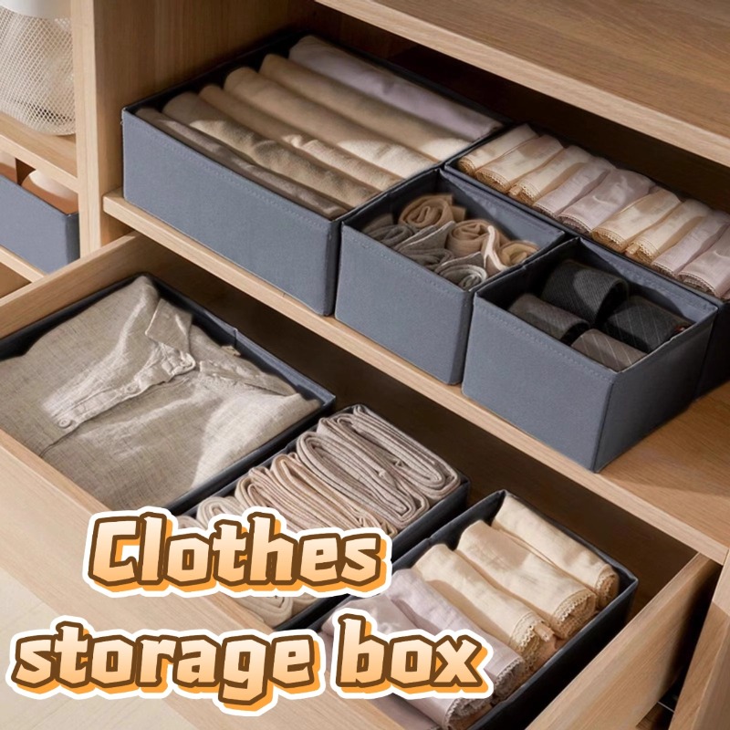 Fabric Underwear Storage Box D - Sock Organizer Tray ulasan dan harga