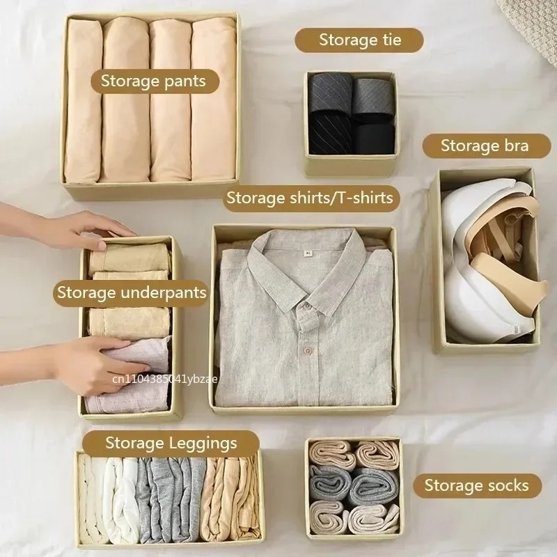 Fabric Underwear Storage Box D - Sock Organizer Tray ulasan dan harga